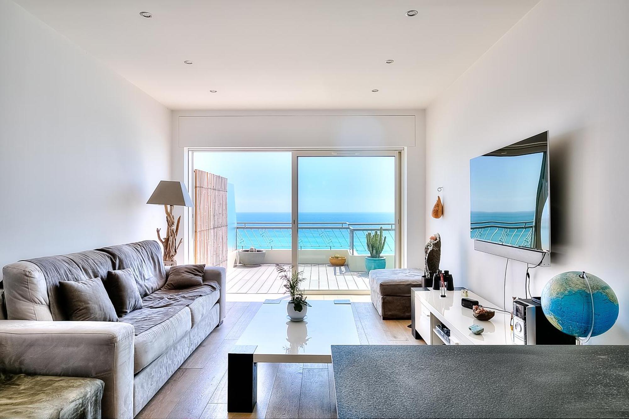 Le Florentina, Dernier Etage Avec Terrasse, Vue Sur La Baie Des Anges Daire Nice Dış mekan fotoğraf