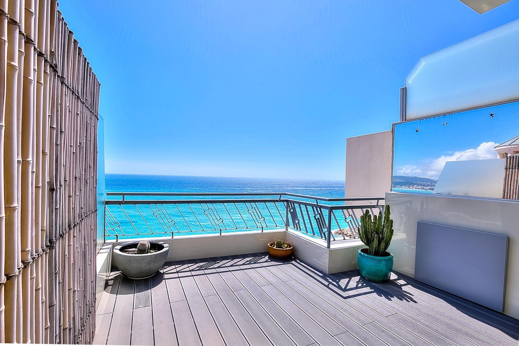 Le Florentina, Dernier Etage Avec Terrasse, Vue Sur La Baie Des Anges Daire Nice Dış mekan fotoğraf